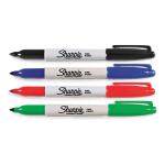 Sharpie Permanent Marker Fine Tip 1.0mm Line Assorted Ref S0810970 Pack of 4