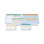 Rexel Carry Zip Bag Heavyweight PVC Clear with Coloured Seal A4 Assorted Ref A4 Pack of 30