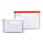 Rexel Carry Zip Bag Heavyweight PVC Clear with Coloured Seal A5 Assorted Ref A5 Pack of 30