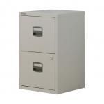 Trexus by Bisley SoHo Filing Cabinet Steel Lockable 2-Drawer A4 W413xD400xH672mm Grey