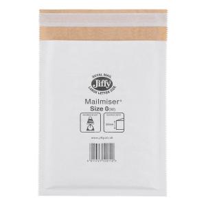 Cheap Stationery Supply of Jiffy Mailmiser Protective Envelopes Bubble-lined No.0 White 140x195mm JMM-WH-0 Pack of 100 Office Statationery