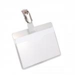 Durable Name Badges Visitors with Rotating Clip W60xH90mm Ref 8107-19 [Pack 25]