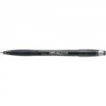 Bic Atlantis Ball Pen Cushion Grip Broad 1.2mm Tip 0.8mm Line Black Ref 837386 Pack of 12