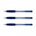 Bic Atlantis Ball Pen Cushion Grip Broad 1.2mm Tip 0.8mm Line Blue Ref 837387 [Pack 12]
