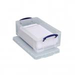 Really Useful Storage Box Plastic Lightweight Robust Stackable 12 Litre W270xD465xH150mm Clear Ref 12C