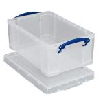 Really Useful Storage Box Plastic Lightweight Stackable 5 Litre W200xD340xH125mm Clear Ref 3x5C [Pack 3]