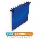 Elba Suspension File Polypropylene Vertical 100sheet V-Base Foolscap Blue Ref 100330370 [Pack 25]