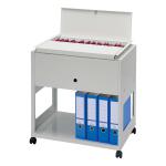Filing Trolley Steel Capacity 120 A4 or Foolscap Files Grey