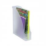 Magazine File Extra Capacity with Adjustable Spine Label Holder A4 Clear