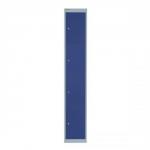 Bisley Locker Deep Steel 4-Door W305xD457xH1802mm Goose Grey/Blue Ref CLK184-7339