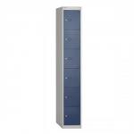 Bisley Locker Deep Steel 6-Door W305xD457xH1802mm Goose Grey/Blue Ref CLK186-7339