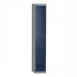 Bisley Locker Steel 2-Door W305xD305xH1802mm Goose Grey-Blue Ref CLK122-7339