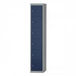 Bisley Locker Steel 6-Door W305xD305xH1802mm Goose Grey-Blue Ref CLK126-7339