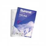 Summit Notebook Wirebound Ruled Punched Perforated Margin 60gsm 100pp A4 Ref 100080157 [Pack 10]