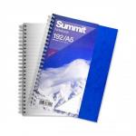 Summit Notebook Wirebound Card Cover Ruled 60gsm 192pp A5 Ref 100080177 Pack of 5