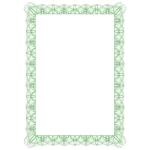 Certificate Papers with Foil Seals 90gsm A4 Green Wave [Pack 30]