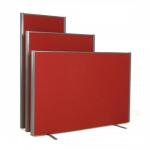 Trexus Plus Flat Top Screen Floor-standing W800xD52xH1800mm Burgundy