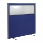 Trexus Plus Top Vision Screen Floor-standing with Window W1600xD52xH1500mm Royal Blue