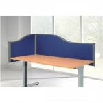 Trexus Plus Shape-top Screen Desktop W1600xD52xH480mm Royal Blue