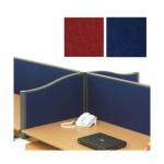 Trexus Plus Shape-top Screen Desktop W1000xD52xH480mm Burgundy