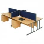 Trexus Plus Shape-top Screen Desktop W800xD52xH480mm Royal Blue