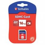Verbatim SDHC Media Memory Card SD 2.0 FAT32 Class 4 Read 4MB/s Write 4MB/s 16GB Ref 44020