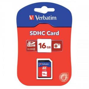 Cheap Stationery Supply of Verbatim SDHC Media Memory Card SD 2.0 FAT32 Class 4 Read 4MB/s Write 4MB/s 16GB 44020 Office Statationery