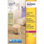 Avery Crystal Clear Labels Laser Circular 24 per Sheet Dia.40mmTransparent Ref L7780-25 600 Labels