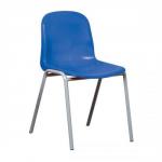 Trexus Polypropylene Chair Stackable Metal Frame H450mm Blue Ref SN74W00