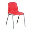 Trexus Polypropylene Chair Stackable Metal Frame H450mm Red 