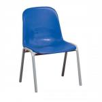 Trexus Polypropylene Chair Stackable Metal Frame H310mm Blue Ref SN71W00