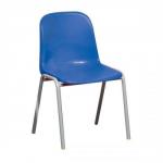 Trexus Polypropylene Chair Stackable Metal Frame H350mm Blue Ref SN72W00