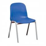 Trexus Polypropylene Chair Stackable Metal Frame H380mm Blue Ref SN73W00