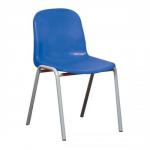 Trexus Polypropylene Chair Stackable Metal Frame H430mm Blue Ref SN74W00