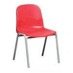 Trexus Polypropylene Chair Stackable Metal Frame H380mm Red Ref SN73W00