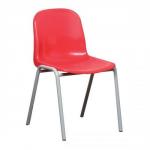 Trexus Polypropylene Chair Stackable Metal Frame H430mm Red Ref SN74W00
