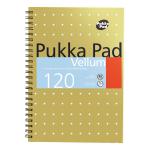 Pukka Pad Vellum Notebook Wirebound Perforated Ruled 80gsm 120pp A5 Vellum Ref VJM/2 [Pack 3]
