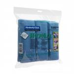 Wypall Microfibre Cleaning Cloths for Dry or Damp Multisurface Use Blue Ref 8395 [Pack 6]