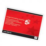 5 Star Laminating Pouches 250 Micron for Badge size [67x97mm] Glossy [Pack 100]