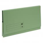 5 Star Document Wallet Full Flap 285gsm Capacity 32mm Foolscap Green Pack of 50
