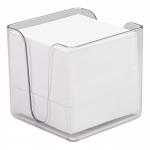 5 Star Noteholder Cube Transparent with Approx. 750 Sheets of Paper 90x90mm White