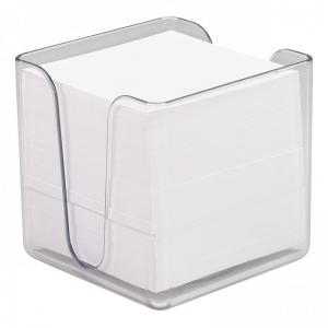Cheap Stationery Supply of 5 Star Noteholder Cube Transparent with Approx. 750 Sheets of Paper 90x90mm White Office Statationery