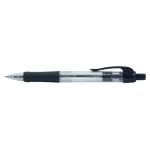 5 Star Ball Pen Retractable Medium 1.0mm Tip 0.4mm Line Black Pack of 10