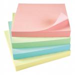5 Star Re-Move Notes Repositionable Pastel Pad of 100 Sheets 75x75mm Assorted Ref Pack of 12
