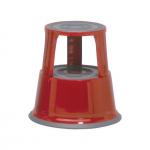 5 Star Step Stool Mobile Spring-loaded Castors up to 150kg Top D290xH430xBase D435mm 5kg Red