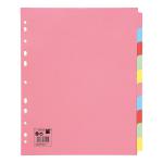 5 Star Subject Dividers Multipunched Manilla Board 10-Part Extra Wide A4 Assorted