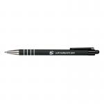 5 Star Ballpoint Pen Retractable Soft Grip Medium 1.0mm Tip 0.5mm Line Black Pack of 12