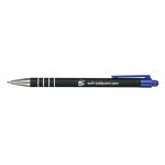 5 Star Ballpoint Pen Retractable Soft Grip Medium 1.0mm Tip 0.5mm Line Blue Pack of 12