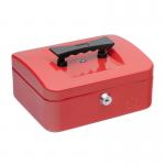 5 Star Cash Box 8 Inch W150xD200xH78mm Red