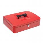 5 Star Cash Box 12 Inch W300xD240xH90mm Red